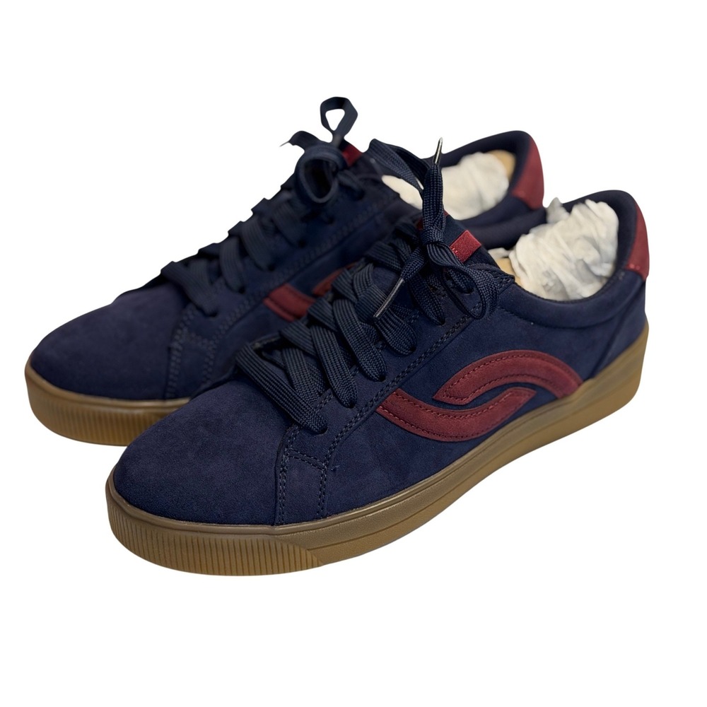 Ryka Viv Next Sneakers Academy Blue Red Suede Lace Up Casual Comfort Shoes‎ 8.5W
